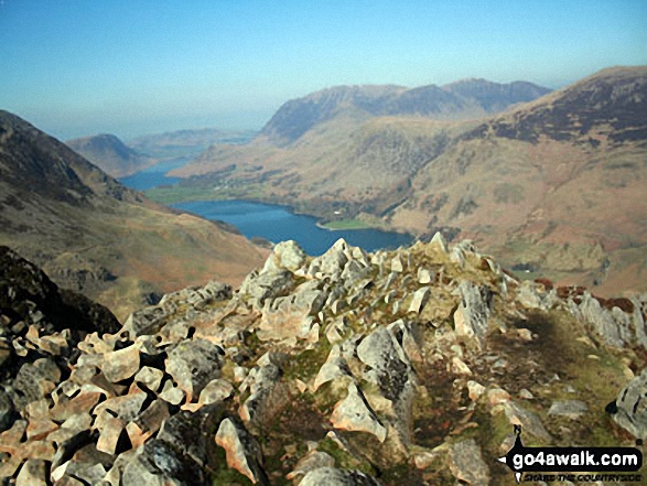 Crummock Water (far left) and Buttermere with Grasmoor beyond from Hay Stacks 