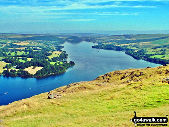 Walk c304 Beda Head and Place Fell from Howtown - Ullswater from Hallin Fell