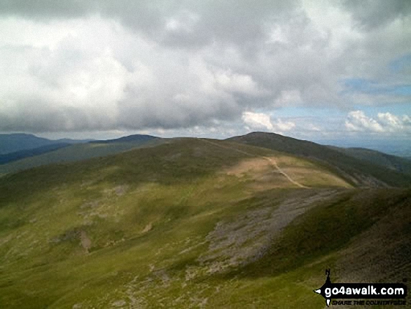 Walk c124 Helvellyn Ridge from Thirlmere - White Side from Helvellyn Lower Man