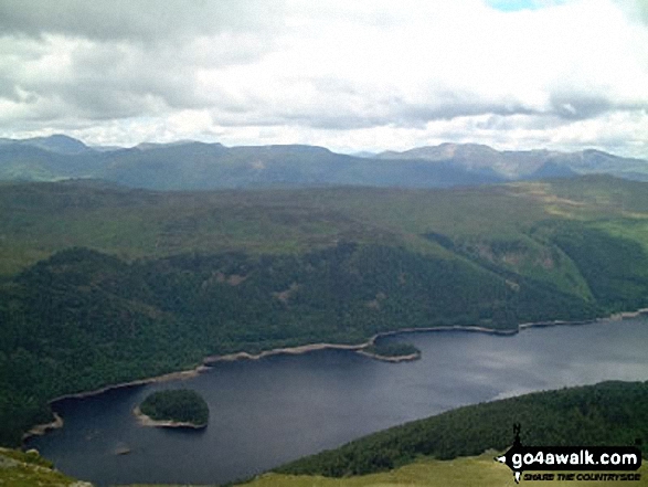 Walk c113 Helvellyn from Thirlmere - Thirlmere from Lower Man (Helvellyn)