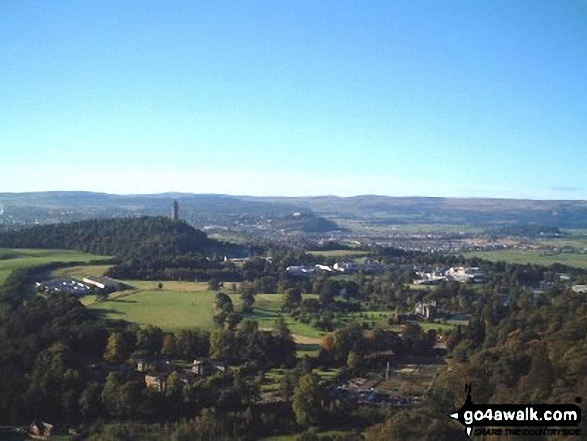 Walk st132 Dumyat from Bridge of Allan - The Wallace Monument and Stirling from Dumyat