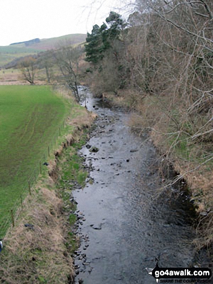 Walk bo124 Hownam Law from Morebattle - Kale Water from the bridge at Howgate