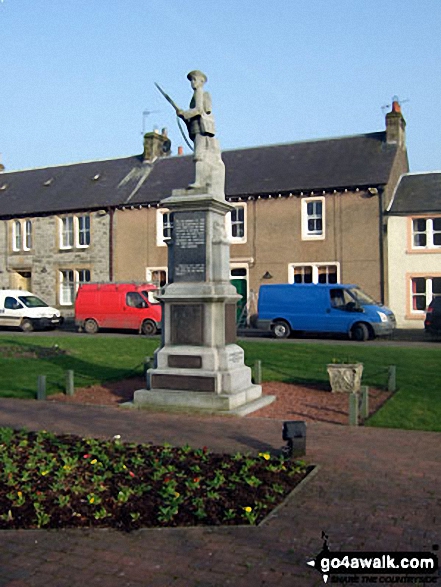 Walk bo106 Carby Hill (Caerba Hill) from Newcastleton - Newcastleton War Memorial in Douglas Square