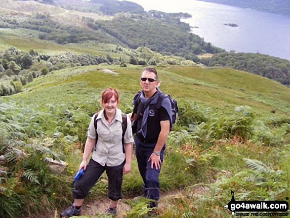 My daughter Faye and myself on route to Ben Lomond via Ptarmigan with Loch Lomond in the background