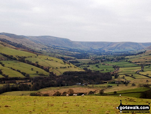 Walk d288 Winhill Pike from Hope - The Vale of Eden from Winhill Pike (Win Hill)