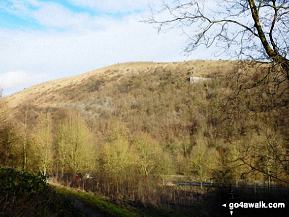 Walk d208 Deep Dale and the Wye Valley from Monsal Dale - Fin Cop and Monsal Dale from White Lodge