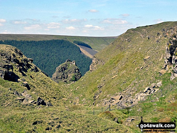 Walk d212 Alport Castles from Fairholmes Car Park, Ladybower Reservoir - The Tower at Alport Castles