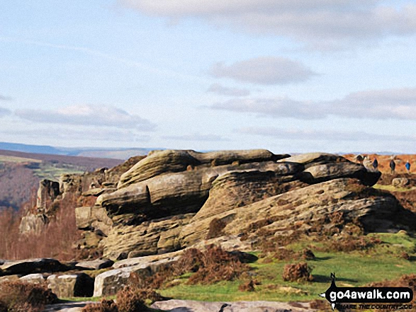 Walk d143 Curbar Edge, Froggatt Edge and Big Moor from Curbar Gap - Froggatt Edge