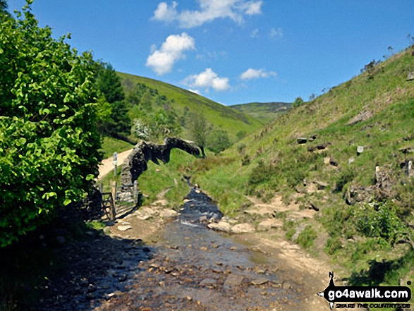 Walk d216 The Vale of Edale from Edale - Crossing Jaggers Clough