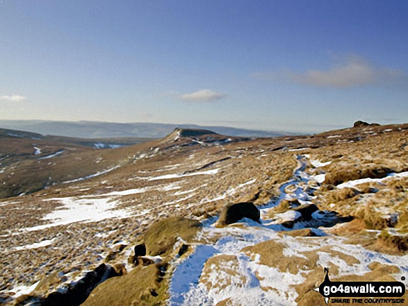 Walk d296 Jacob's Ladder and Kinder Scout from Edale - On Edale Head looking towards Kinder Low (Kinder Scout) from Noe Stool (Edale)