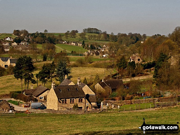 Walk d275 Foolow, Bretton Clough and Sir William Hill from Eyam - Looking back towards Eyam from the lower slopes of Sir William Hill