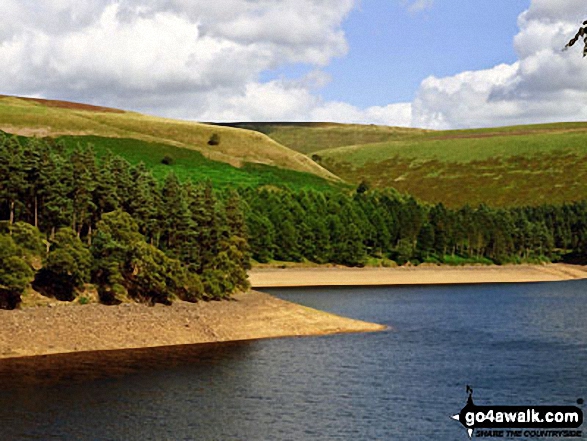 Walk d298 Back Tor and Margery Hill from Fairholmes Car Park, Ladybower Reservoir - High Stones (Howden Moor) beyond Howden Reservoir