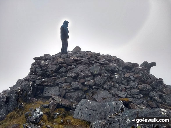 Davy on the summit of Beinn Resipol 