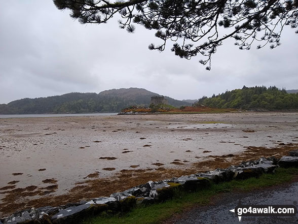 The remains of Castle Tioram on the coast of Loch Moidart 