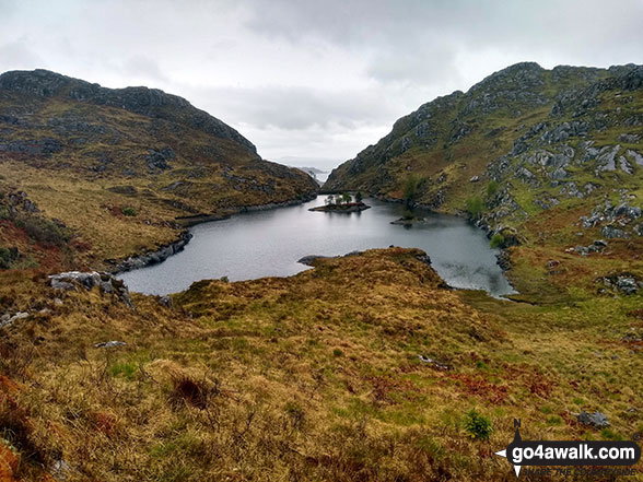 Unnamed lochan above Bealach Sgairt Dea-uisge on The Silver Walk from Castle Tioram 