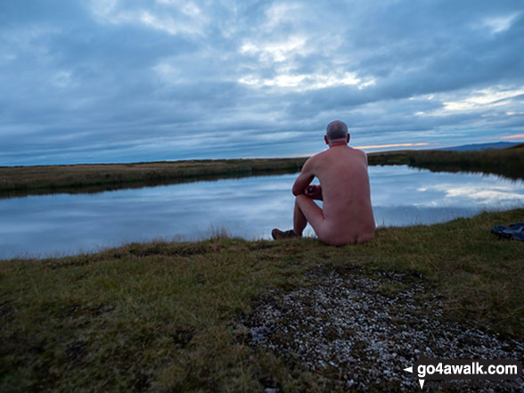 At the reservoir with the chimney at the old lead mines above Grassington 