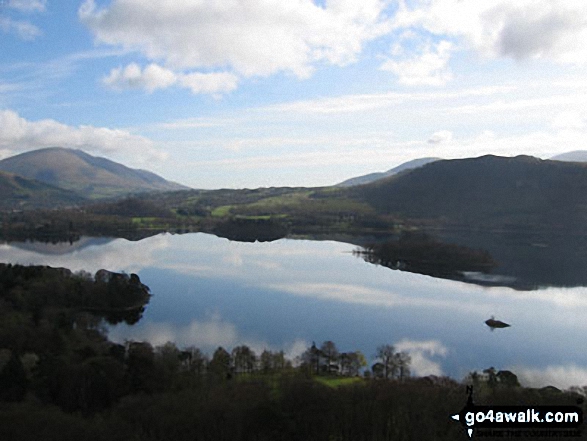 Walk c100 The Newlands Horseshoe from Hawes End - Derwent Water from Cat Bells (Catbells) The Newlands Horseshoe