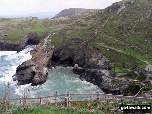 Walk co118 Fire Beacon Point and Grower Rock from Boscastle - The view from the top of a hill in Boscastle