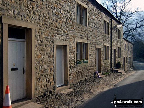 Walk l121 Easington Fell and The River Hodder from Slaidburn - Slaidburn Village Houses