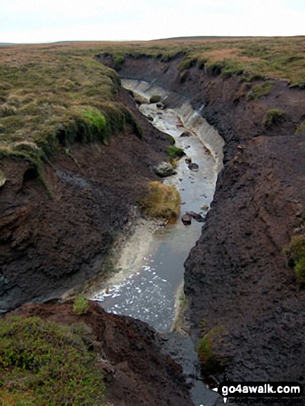 Deep peat groughs on Howden Edge 