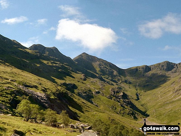 Walk h102 Bidean nam Bian and Stob Coire Sgreamhach - Stob Coire Sgreamhach from Coire Gabhail (The 'Lost Valley' of Glen Coe)