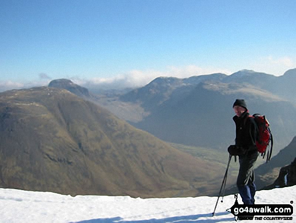 Walk c343 Pillar and Red Pike from Wasdale Head, Wast Water - Great Gable from Red Pike (Wasdale)