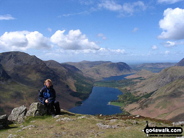 My wife Kathryn on Fleetwith Pike in The Lake District Cumbria England