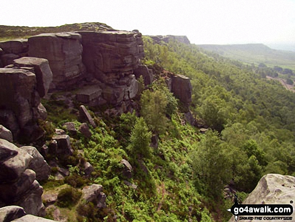 Walk d139 Froggatt Edge, Curbar Edge, The Derwent Valley and Grindleford from Hay Wood, Longshaw - Curbar Edge