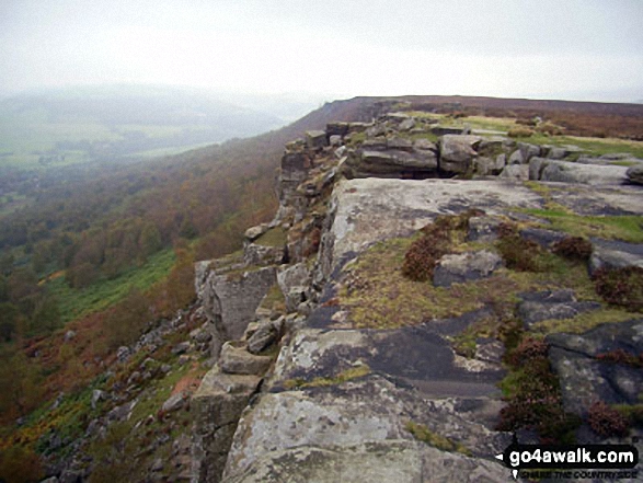 Walk d139 Froggatt Edge, Curbar Edge, The Derwent Valley and Grindleford from Hay Wood, Longshaw - Curbar Edge