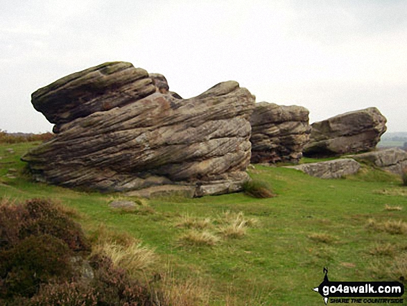 Rock scultures on Curbar Edge 