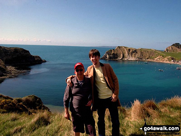 Me and my father at Lulworth Cove 