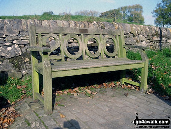 Walk s248 Butterton and Warslow from Wettonmill - Millennium Bench in Butterton Village