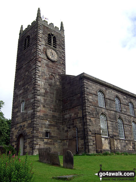 Walk s150 Crowdecote (Crowdicote) and The Upper Dove Valley from Longnor - Longnor Village Church