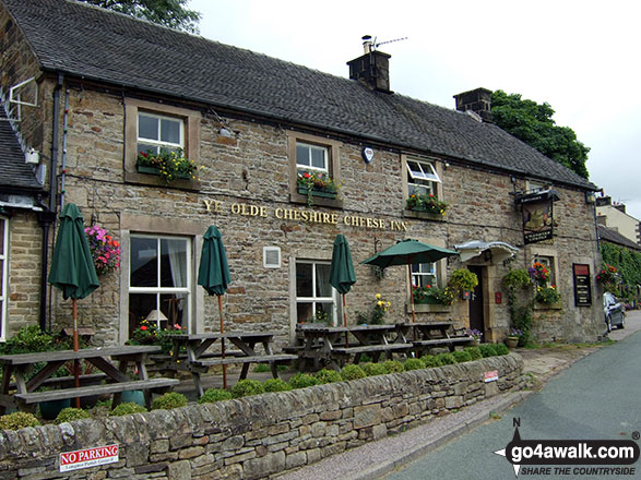 Walk d225 Sheen, The Manifold Valley, Longnor and Pilsbury Castle Hills from Hartington - Ye Olde Cheshire Cheese Inn, Longnor