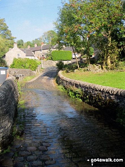 Walk s135 Revidge and Upper Elkstone from Butterton - Hoo Brook ford, Butterton village