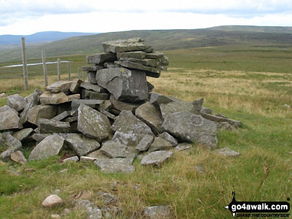 Another cairn beside the fence North-West of Great Stony Hill 