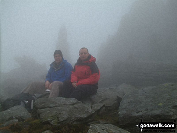 Me and my best mate Steve on Glyder Fach in Snowdonia Gwynedd Wales