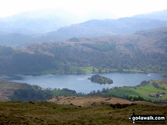 Walk c266 Seat Sandal and Fairfield from Grasmere - Grasmere from Stone Arthur