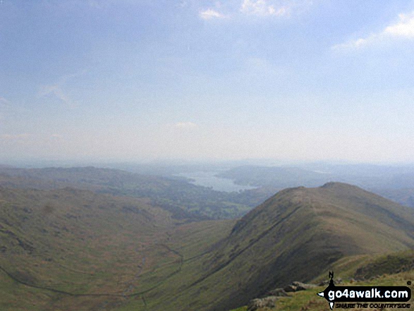 Walk c247 The Fairfield Horseshoe from Ambleside - Heron Pike and Windermere from Great Rigg