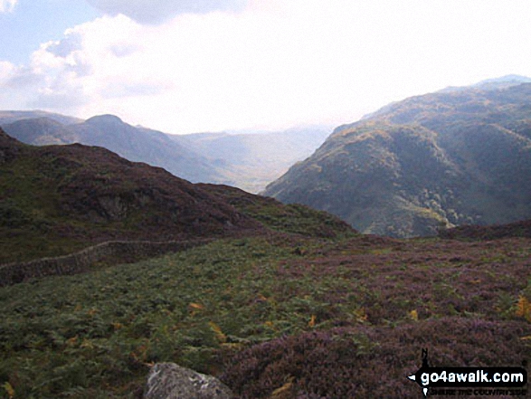 Walk c278 High Tove, Ullscarf and Great Crag from Watendlath - The Borrowdale Fells from Green Combe near Dock Tarn