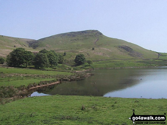 Walk ny124 Rylstone Fell, Cracoe Fell, Thorpe Fell Top and Embsay Moor from Embsay - Embsay Crag from Embsay Reservoir