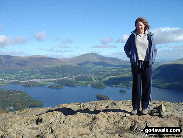 My Wife Kate on Cat Bells in The Lake District Cumbria United Kingdom