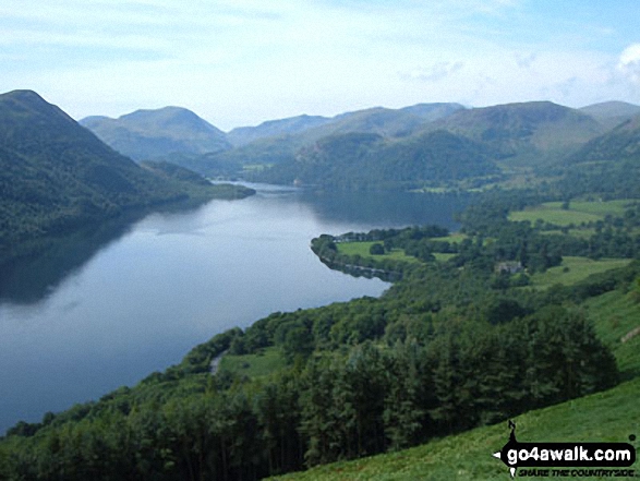 Walk c309 Great Mell Fell, Little Mell Fell and Gowbarrow Fell - Ullswater from Hind Crag (Gowbarrow Fell)