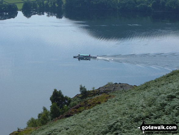 Walk c309 Great Mell Fell, Little Mell Fell and Gowbarrow Fell - Ullswater Steamer from Yew Crag (Gowbarrow Fell)