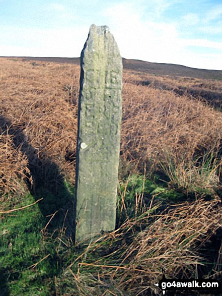 Ancient Guide Stoop/Sign Post SW of Beeley Moor Trig Point This face is carved with the letters 'CHE STT ERF ELD with a hand pointing the way towards Chesterfield