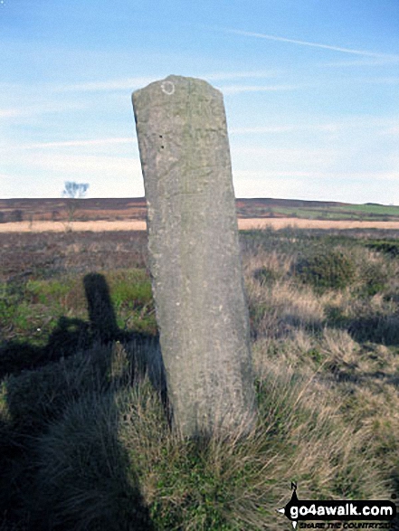 Walk d125 Hob Hurst's House and Beeley Moor from Beeley - Ancient Guide Stoop/Sign Post South of Harland Sick