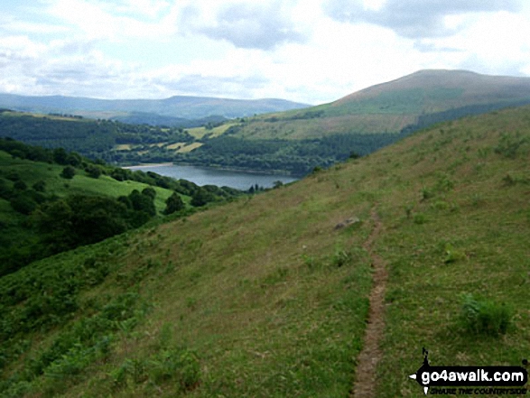 Tor y Foel beyond Talybont Reservoir from the lower slopes of Twyn Du (Waun Rydd)