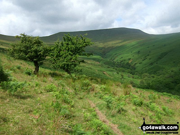 Walk po126 Allt Lwyd and Waun Rydd from Talybont Reservoir - Waun Rydd from the lower slopes of Twyn Du (Waun Rydd)