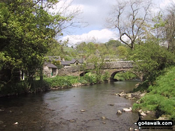 Walk d134 Wolfscote Dale, Biggin Dale, Biggin and The Tissington Trail from Alsop-en-le-Dale Station - Milldale Bridge and River Dove