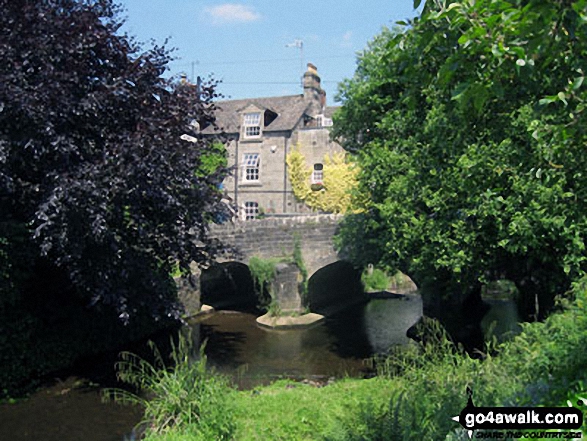 Walk d211 Chatsworth Park from Baslow - The Bridge over Bar Brook at Baslow Nether End on the way into Chatsworth Park